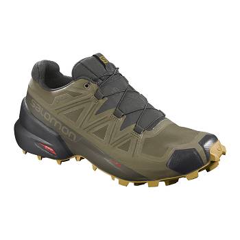 Salomon Férfi SPEEDCROSS 5 GORE TEX Terepfutó Cipő Olivazöld